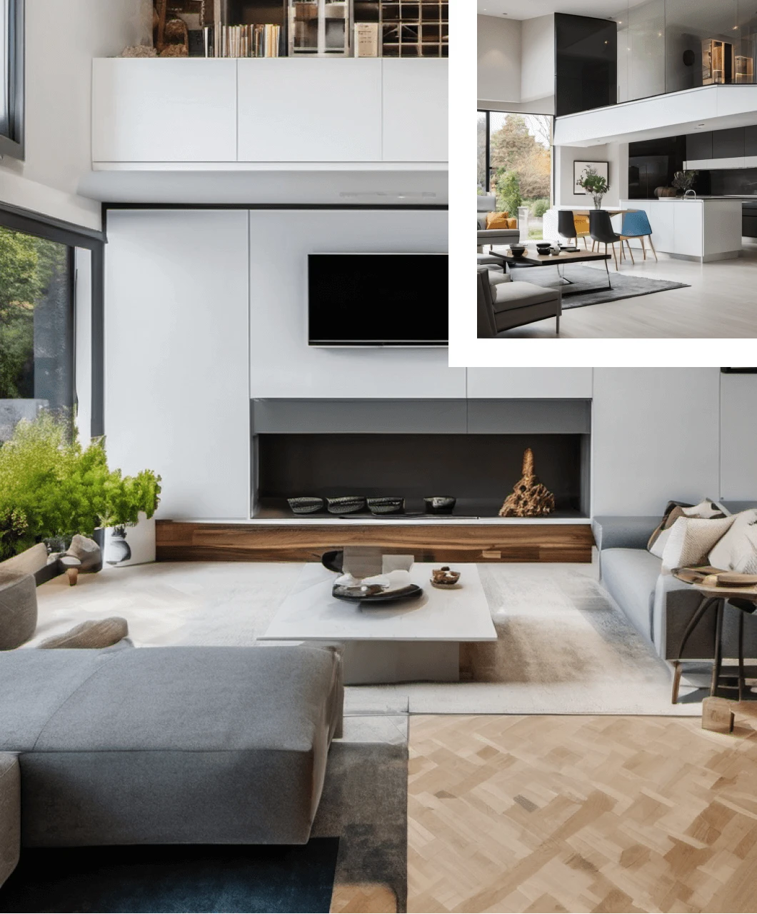 home-renovation-img Modern living room featuring a minimalist design with neutral tones, large windows, and neatly arranged furniture, creating a clean and spacious atmosphere.